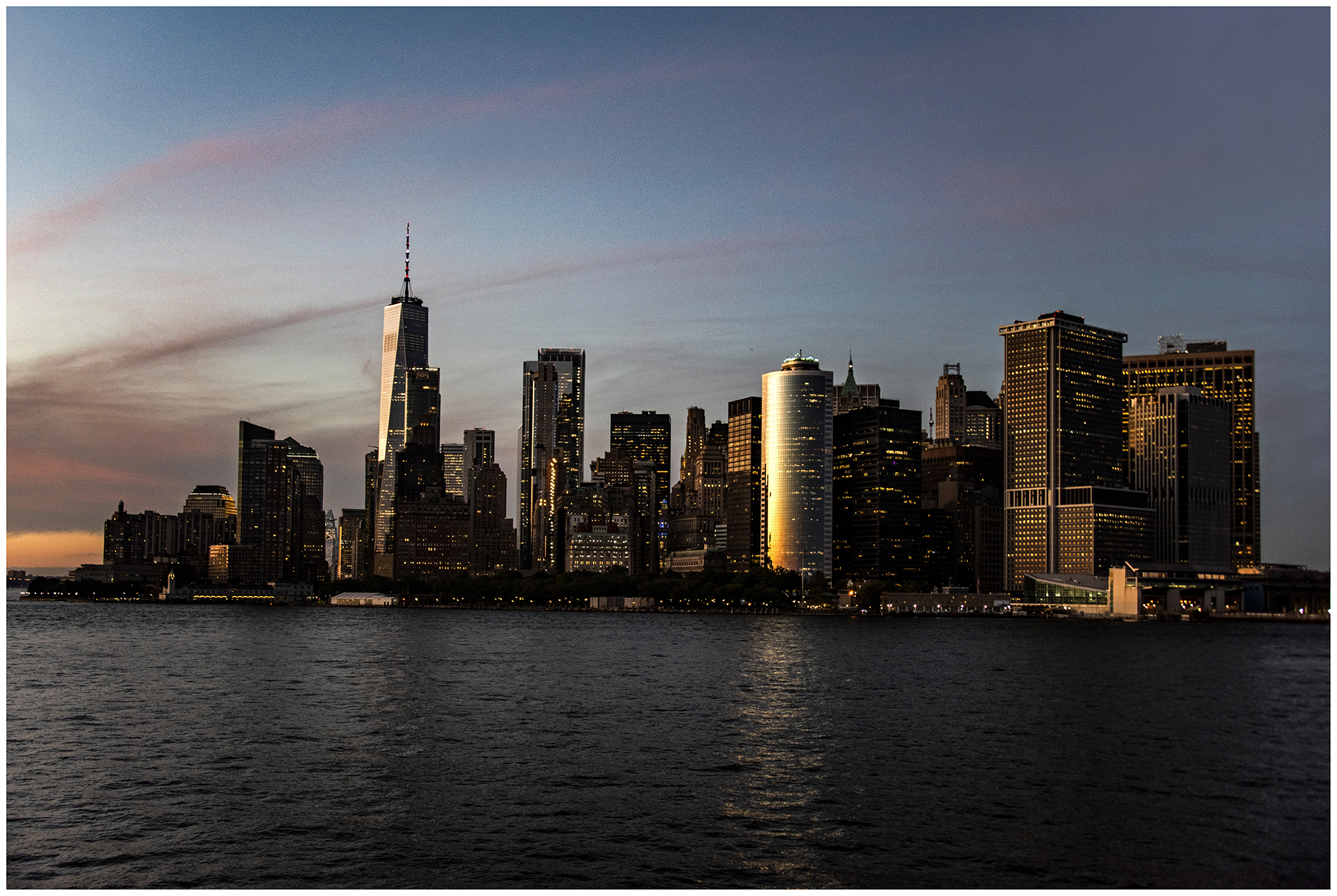 New Yorker Skyline (Fahrt nach "Staten Island")