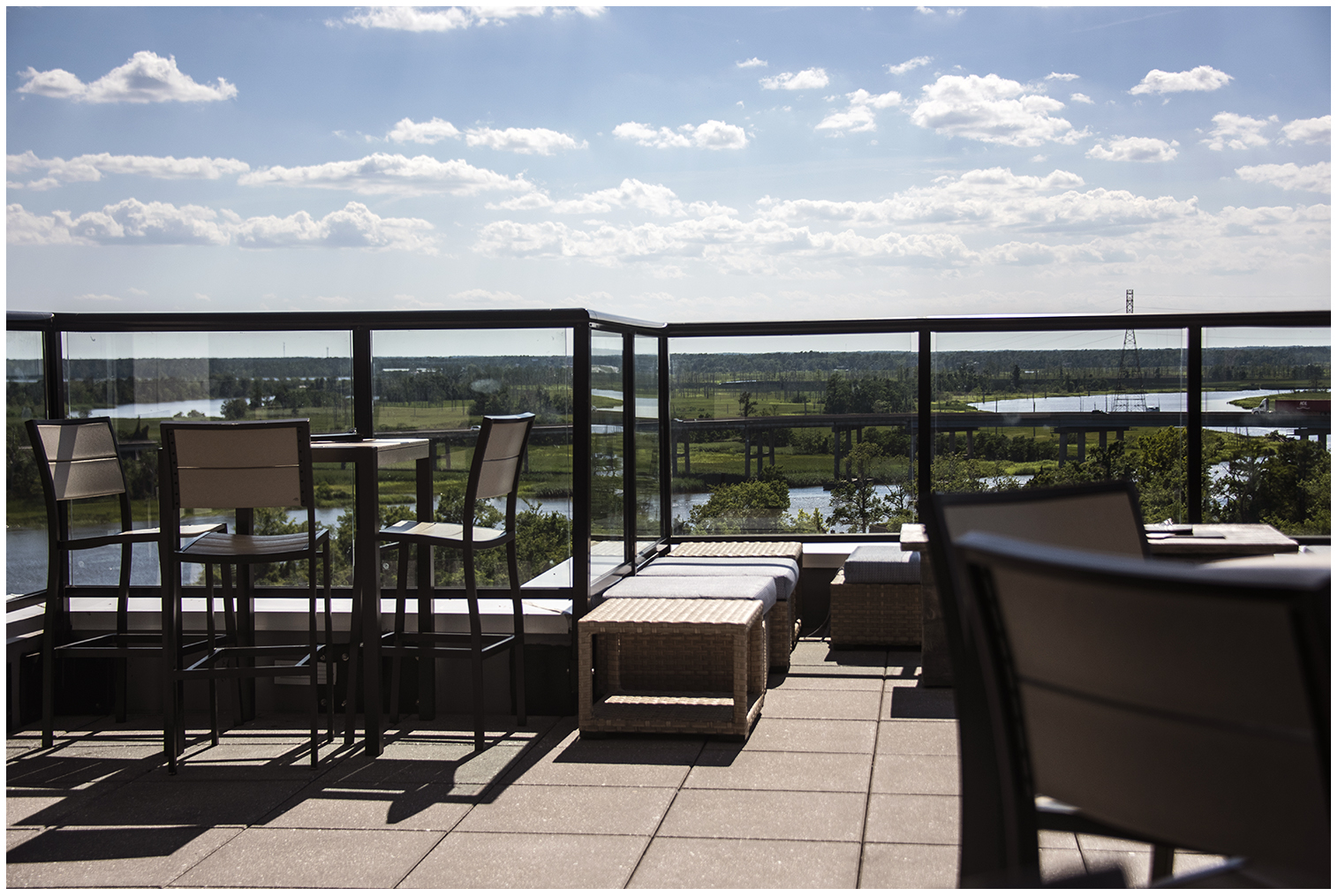 Rooftop-Bar im Städtchen Wilmington