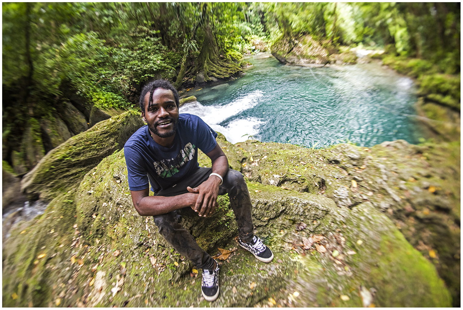 Bei den "Reach Falls" mit Andre