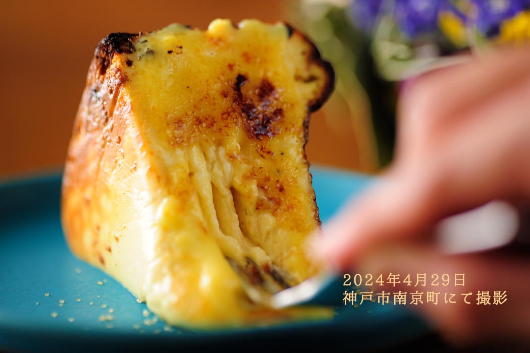 2024年4月29日　神戸市内にて撮影したチーズケーキ