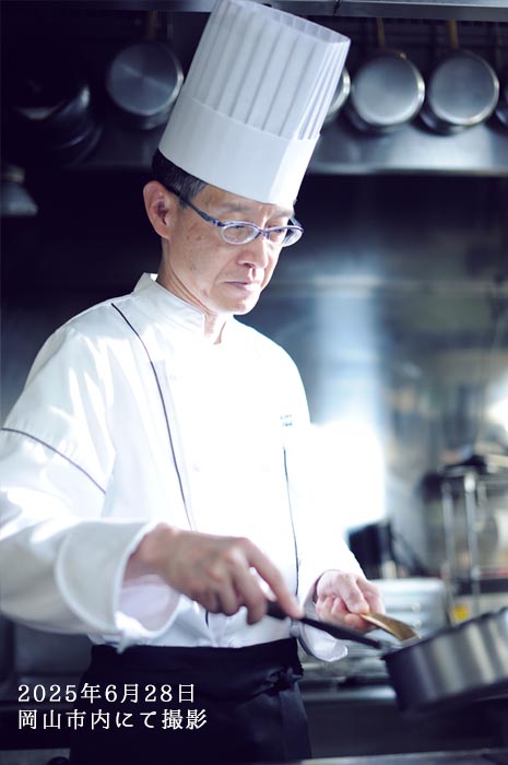 2025年6月28日　岡山市内にて撮影した料理長さま