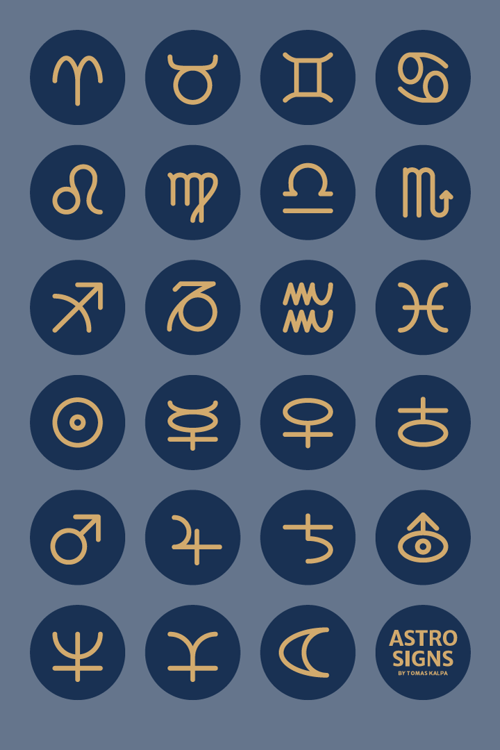 Vector Art ASTRO SIGNS: Copyright by Tomas Kalpa & TRIO-CONCEPT Thomas Haefliger