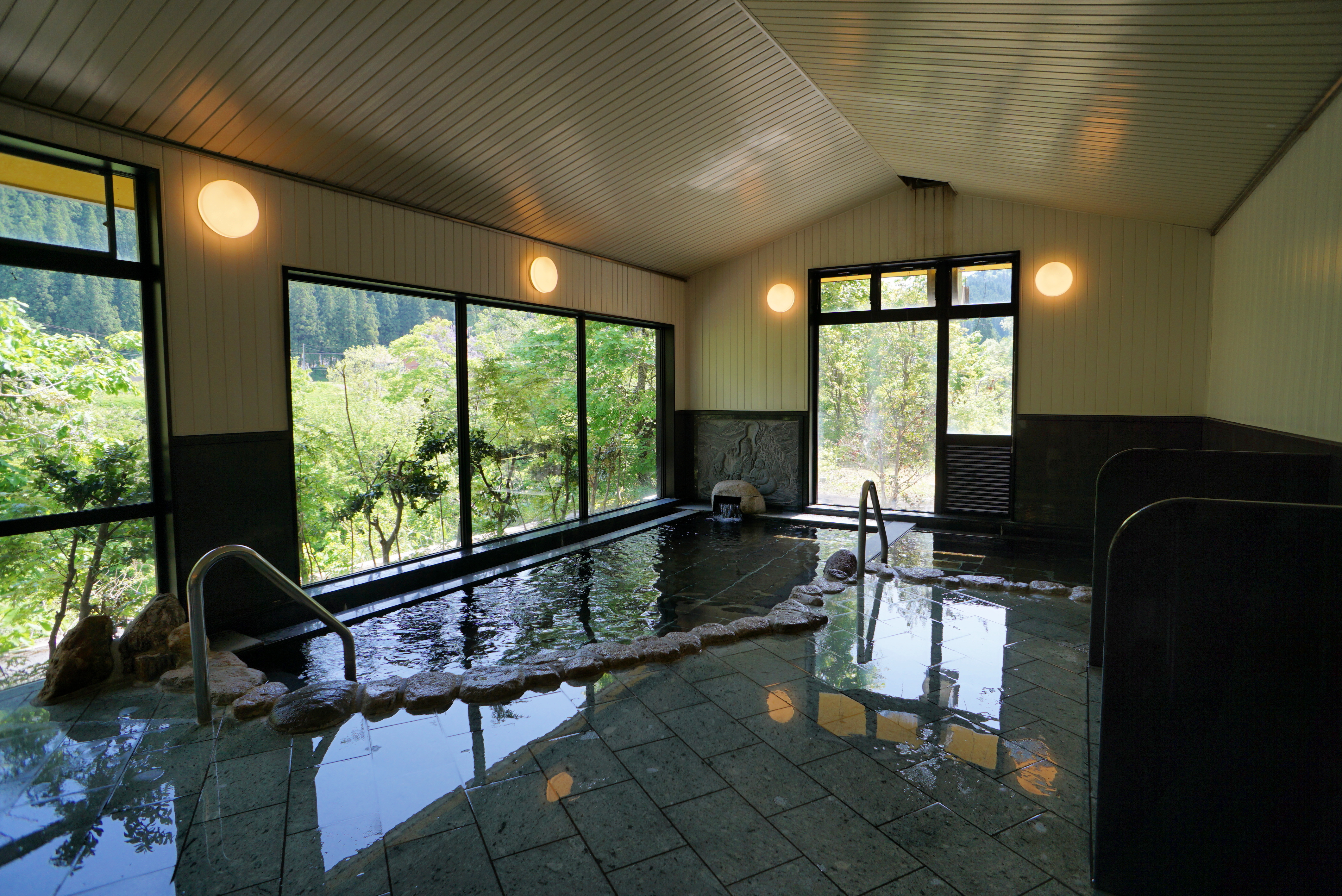 新潟阿賀町 七福温泉 七福荘 日帰り温泉 手打ちそば