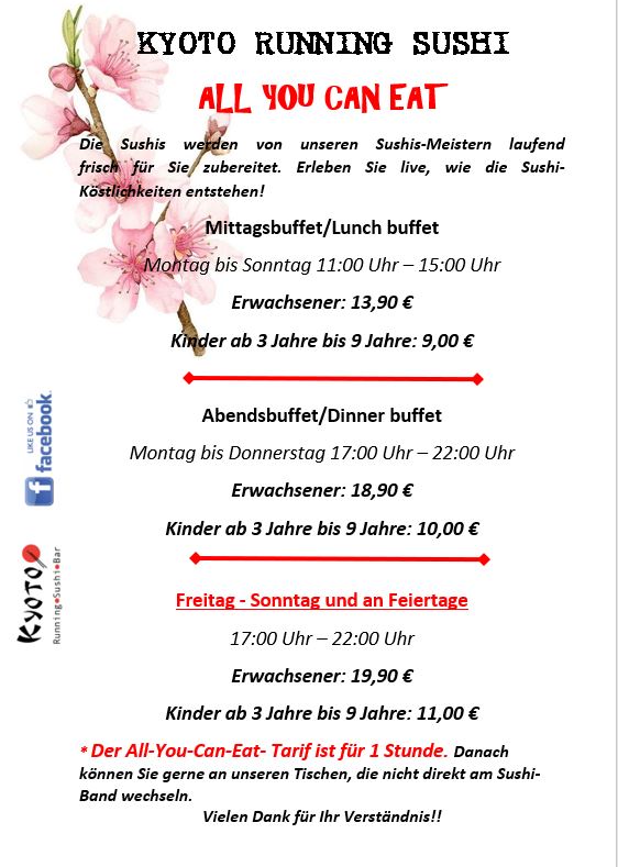 ALL YOU CAN EAT Kyoto Sushi Regensburg