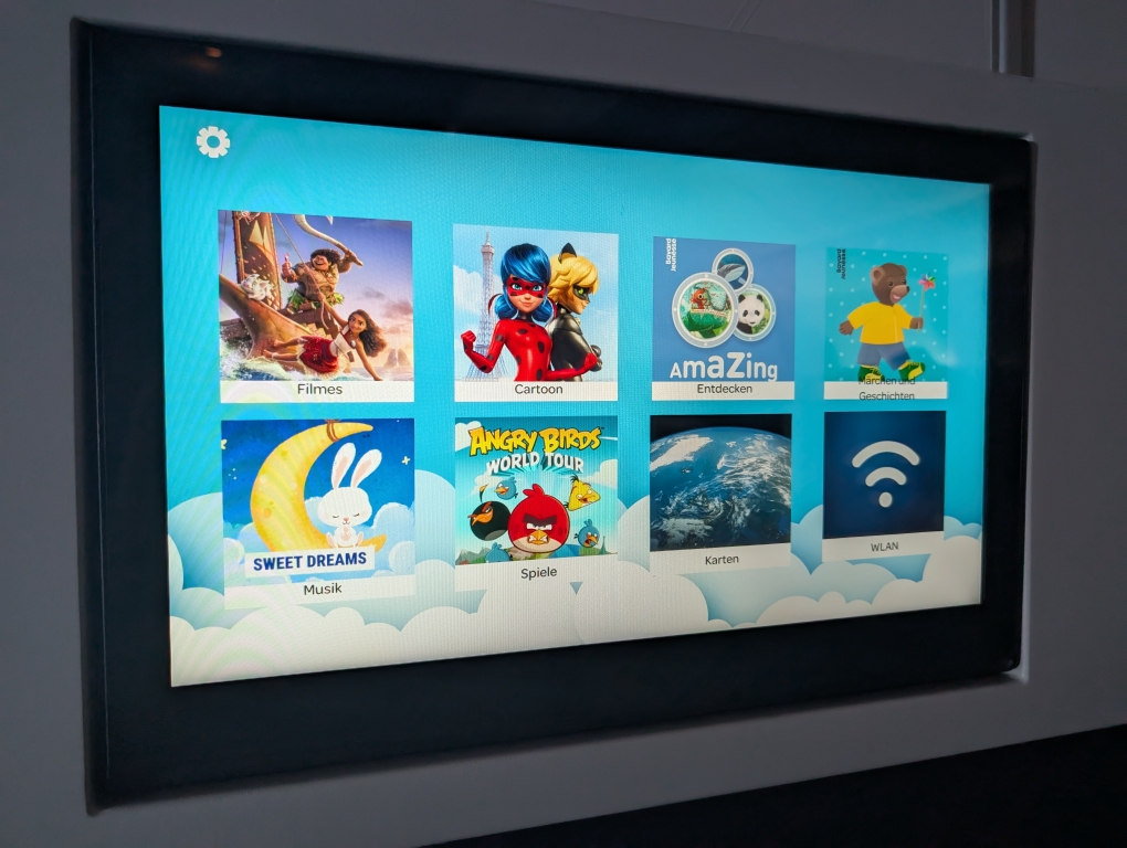 Entertainment für Kinder mit eigener Benutzeroberfläche