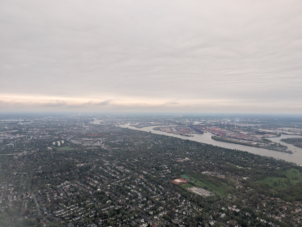 Anflug auf Hamburg