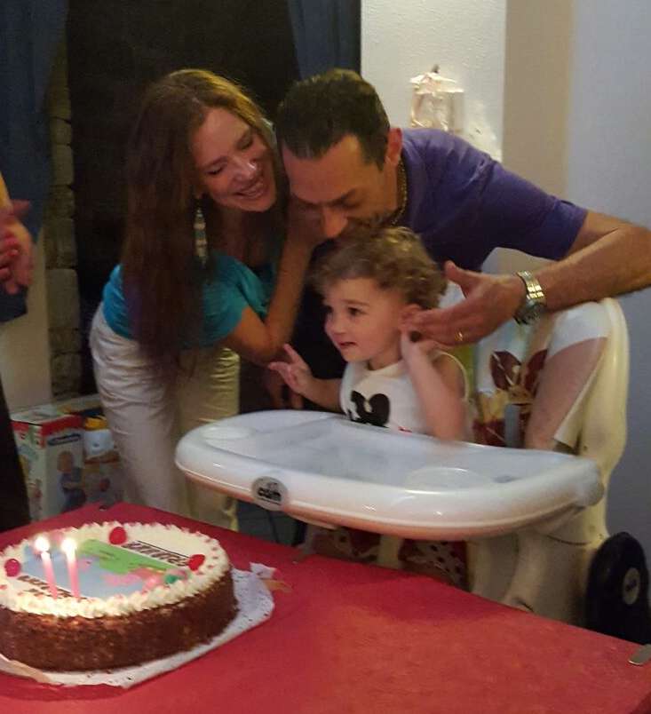 Compleanno 2 anni con mamma e papà