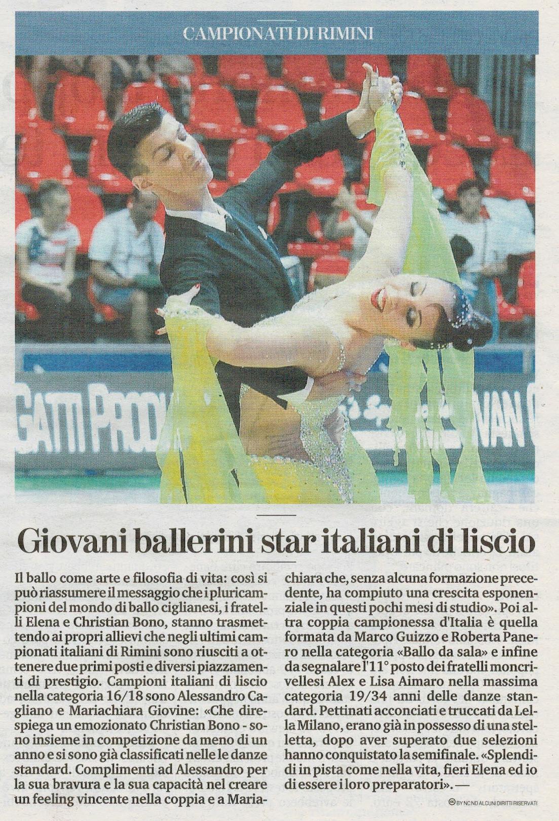 La Stampa - Campionato italiano a Rimini 2019