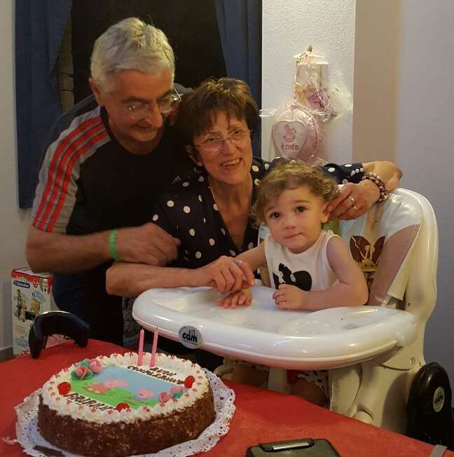 Compleanno 2 anni con i nonni Adriana e Silvano