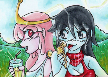 N 028 ~ Marceline & Bubblegum ~ Copic Marker ~ vergeben an Sora TheKeyBladeMaster