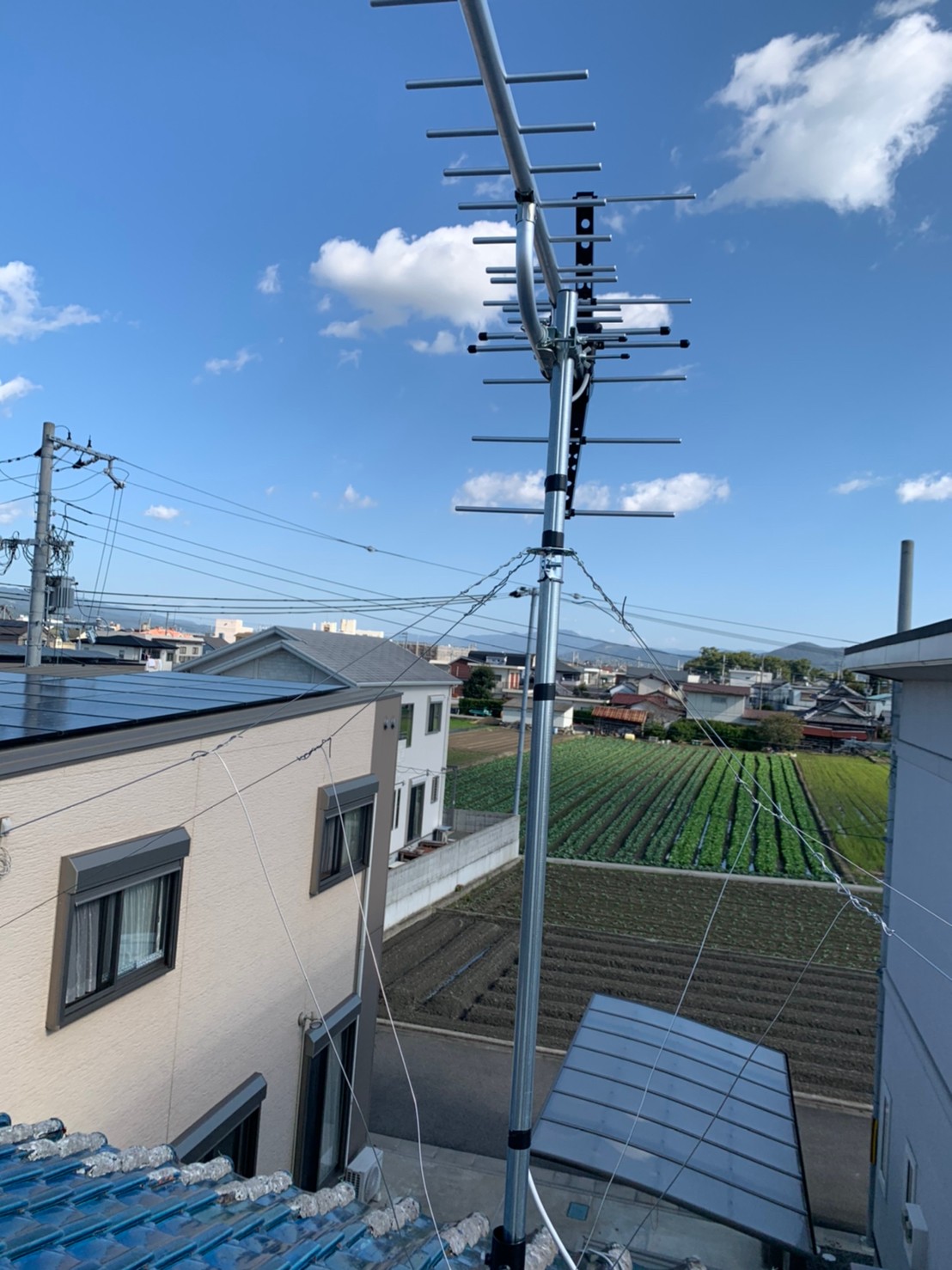 和歌山県有田市　地デジヤギ式アンテナ取付設置工事