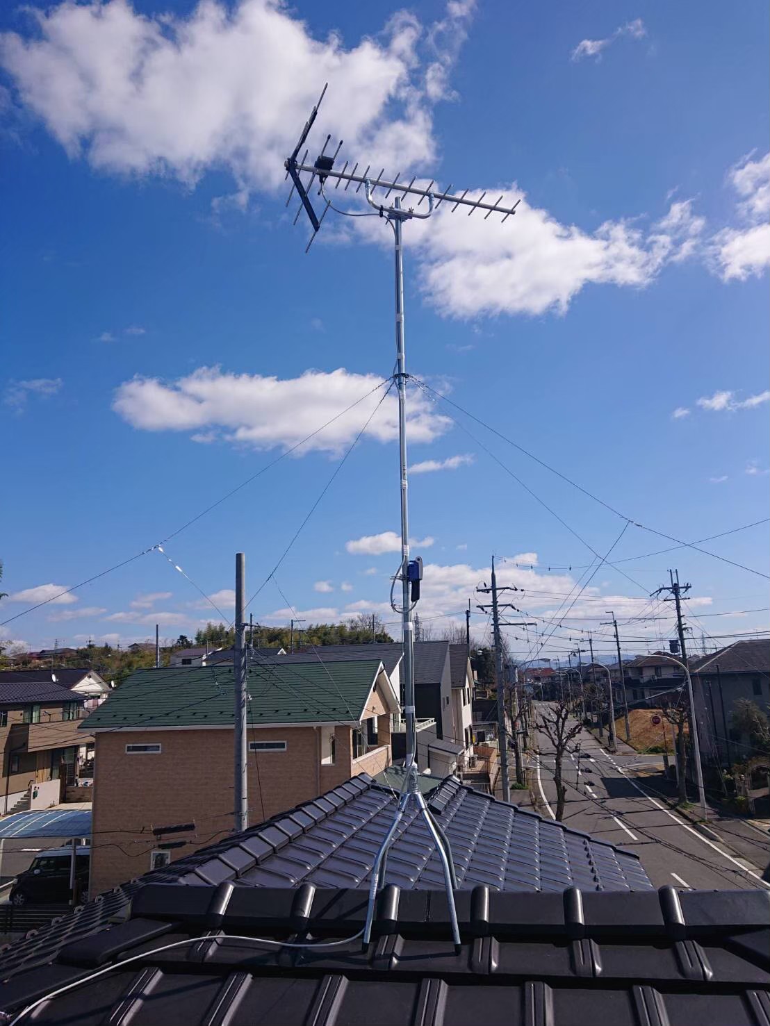 京都府伏見区　地デジヤギ式アンテナ工事