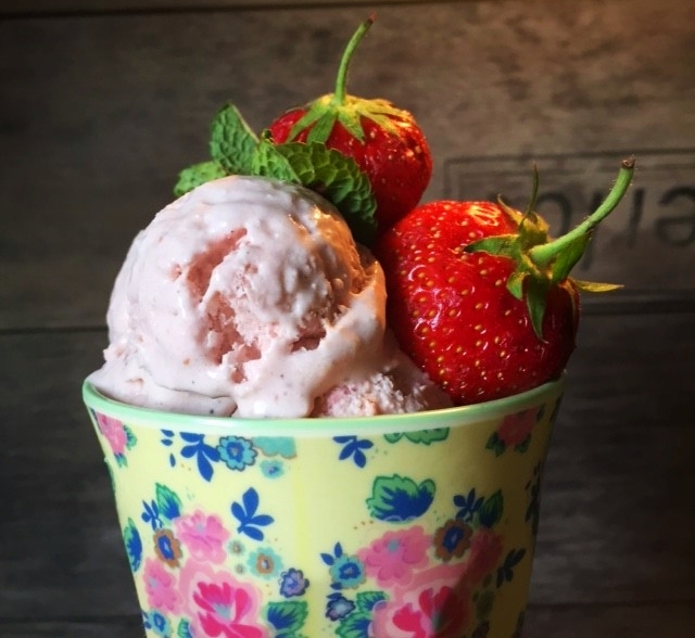 selbstgemachtes Ed von Schleck Eis - Erdbeereis