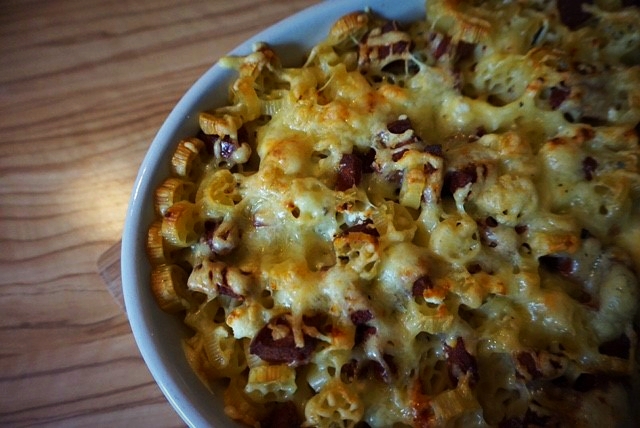 Tuerkischer Nudelauflauf mit Feta und Sucuk ohne Sahne