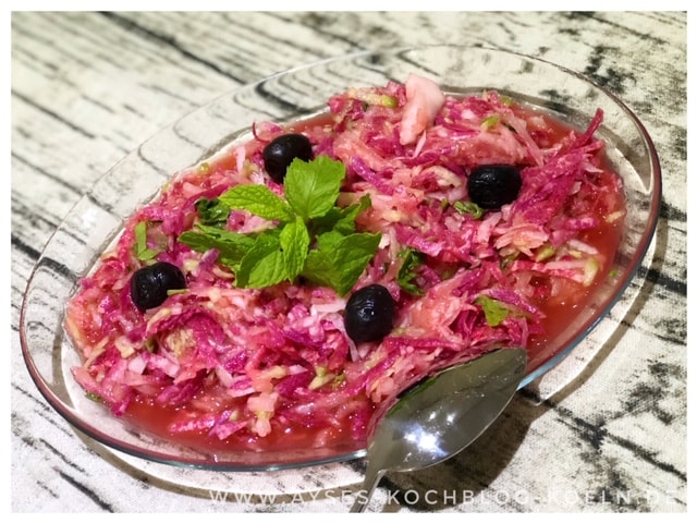 Einfacher tuerkischer Rettich-Salat l Tuerkischer Wintersalat