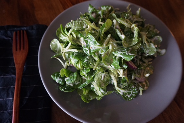 tuerkischer Feldsalat mit Joghurt und Tomatenmark l 300 Kalorien