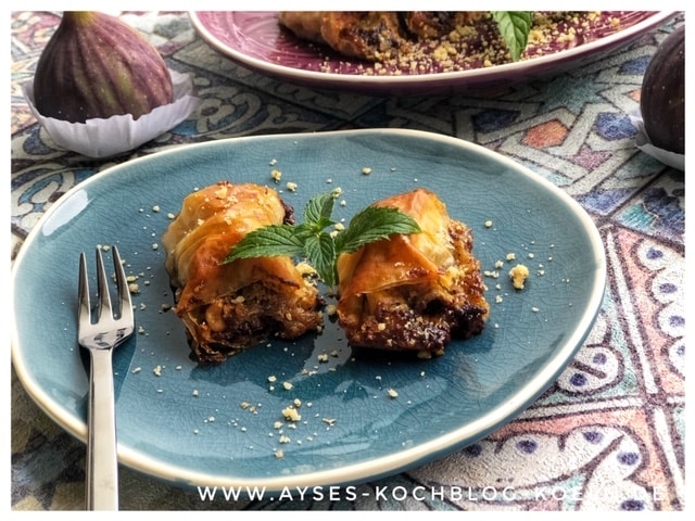 Schnelle Baklava mit Nutella und Nuessen l Baklava Filoteig einfach