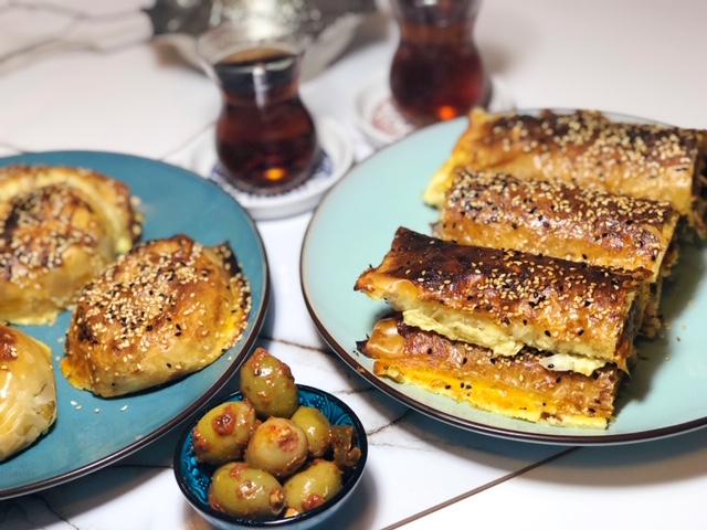 Schnelle tuerkische Boerek mit Kartoffeln und Hackfleisch l Fingerfood Boerek
