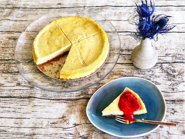 Starbucks Cheesecake mit Himbeeren l New York Cheesecake mit Vanille