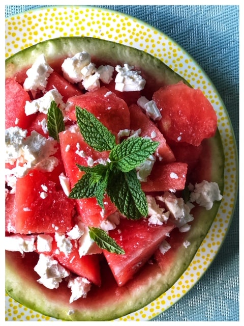 Wassermelonen Salat mit Feta l Karpuz Kan