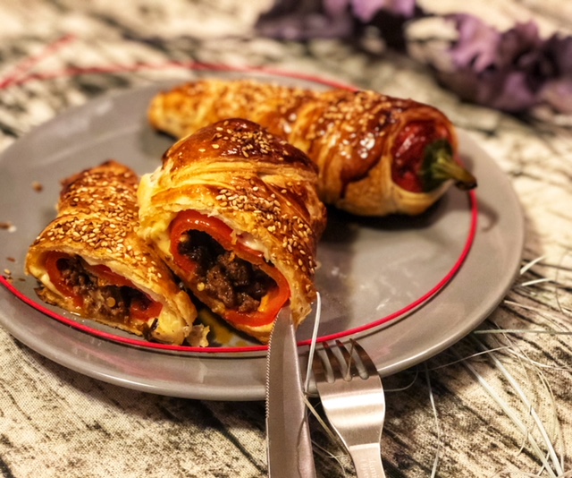 Gefuellte Paprika aus dem Backofen l Tuerkische Paprika gefuellt