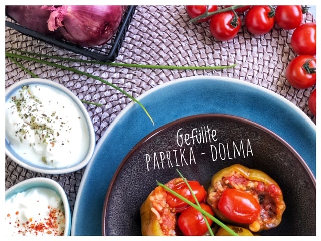 Gefuellte Paprika tuerkisch mit Hackfleisch und Reis