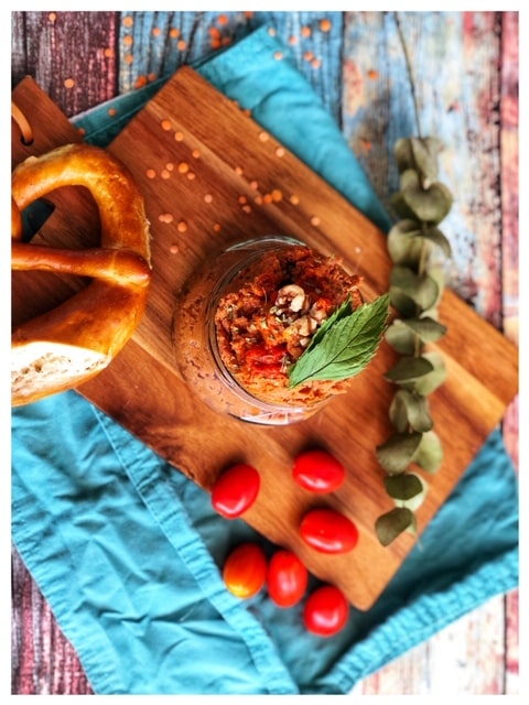 Tuerkischer rote Linsen-Dip l Protein Aufstrich l Protein Dip vegan