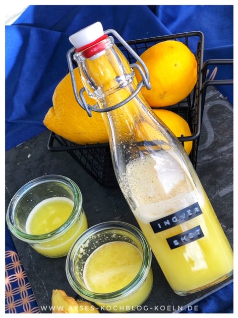 Ingwer Shot Rezept ohne Entsafter l Ingwer Shot Rezept mit Mixer