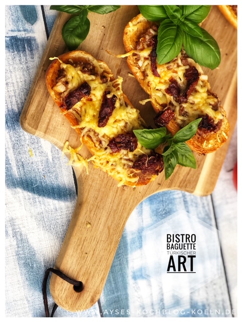 Bistro Baguette tuerkischer Art mit getrockneten Tomaten l Lasagne Sub l Baguette a la Turka