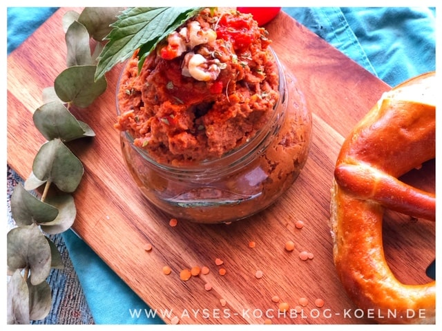 Tuerkischer rote Linsen-Dip l Protein Aufstrich l Protein Dip vegan