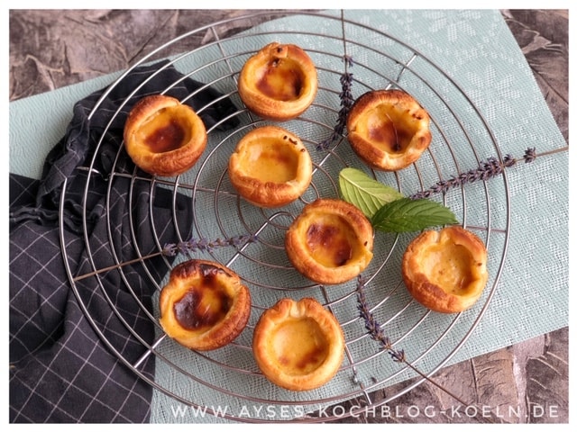 Portugiesische Vanille Toertchen aus Blaetterteig l Pastel de Nata