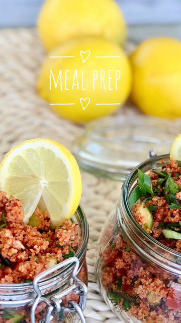 Meal Prep tuerkischer Bulgursalat l orientalischer Bulgursalat Kisir l Salat fuers Buero