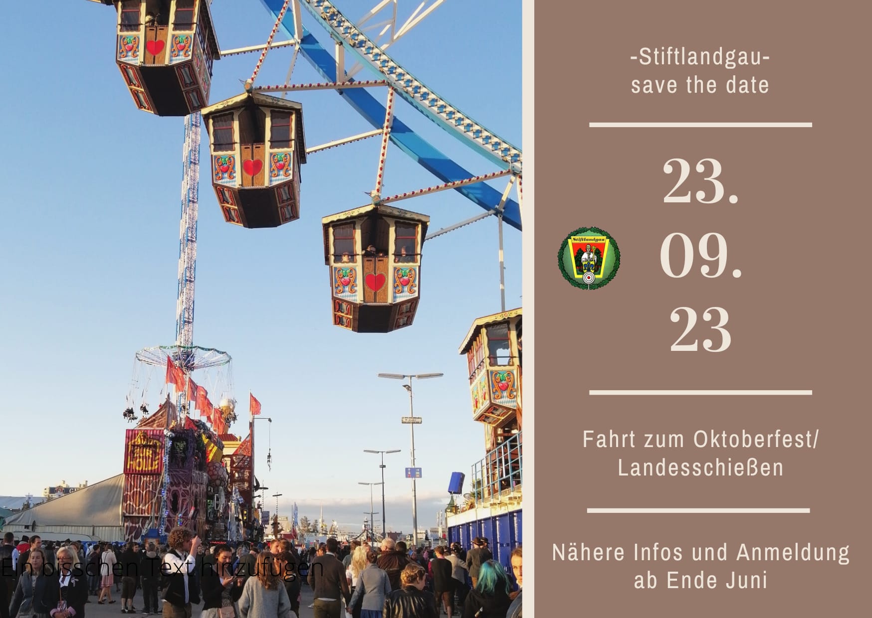 Save the date Oktoberfest-Landesschießen 2023