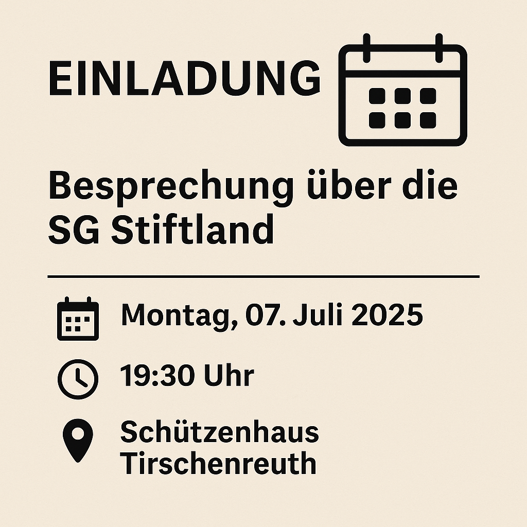 Einladung zur Besprechung über die SG Stiftland – Zukunft gemeinsam gestalten