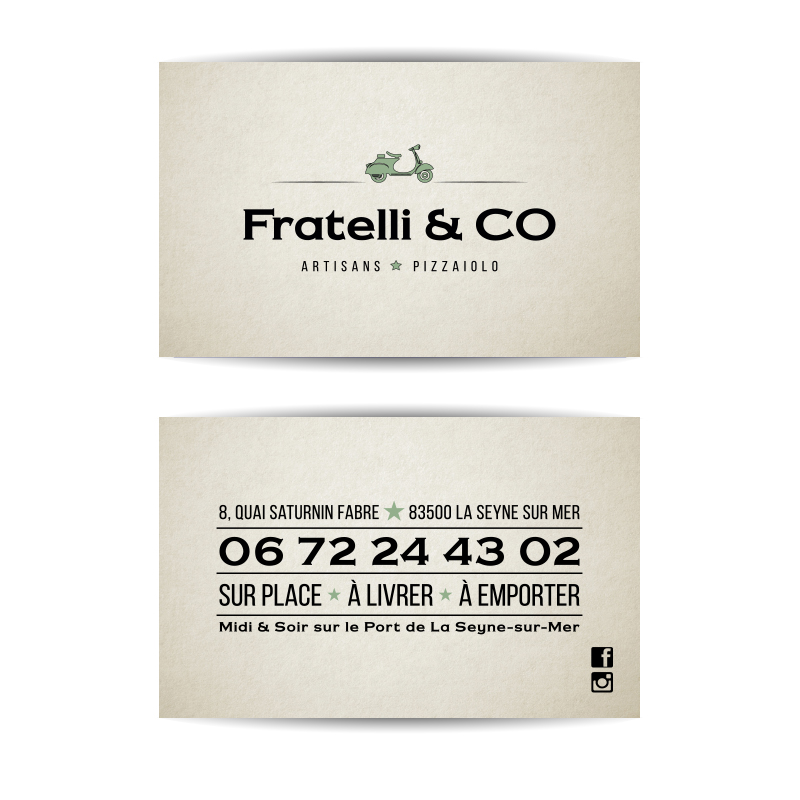 Carte de visite pour Fratelli & Co