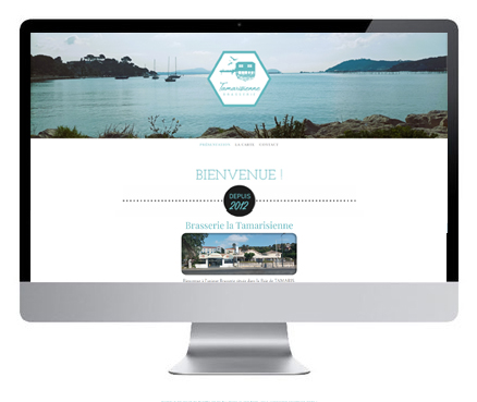 Site Internet Identité Graphique - logo - Brasserie La tamrisienne - tamaris - Var - Toulon - Azur - La Tamarisienne