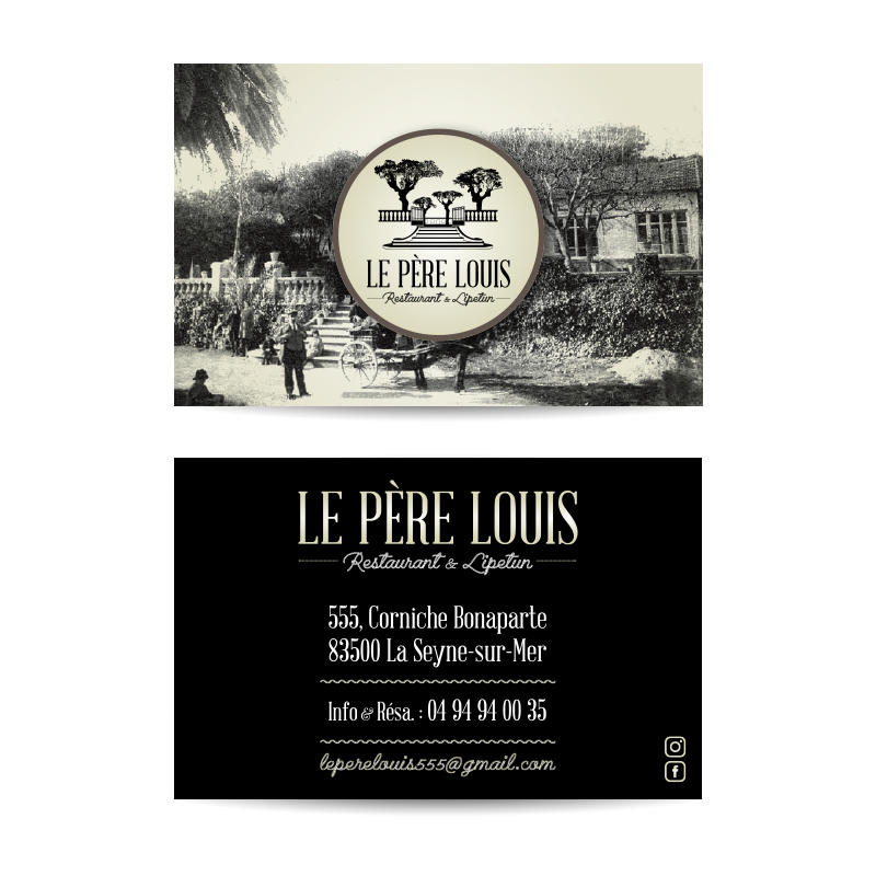 Carte de visite du Père Louis