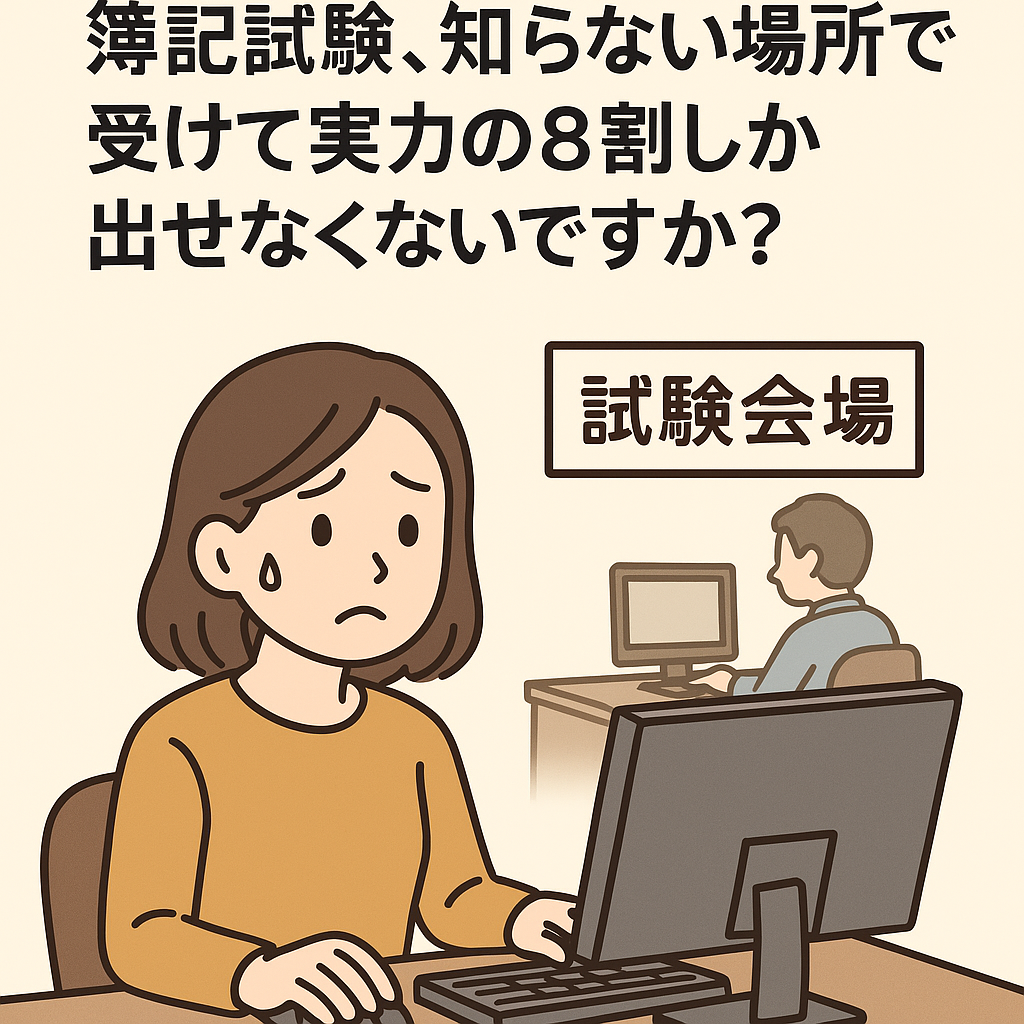 箕面市在住のあなたへ。簿記試験、知らない場所で受けて実力の8割しか出せなくないですか？