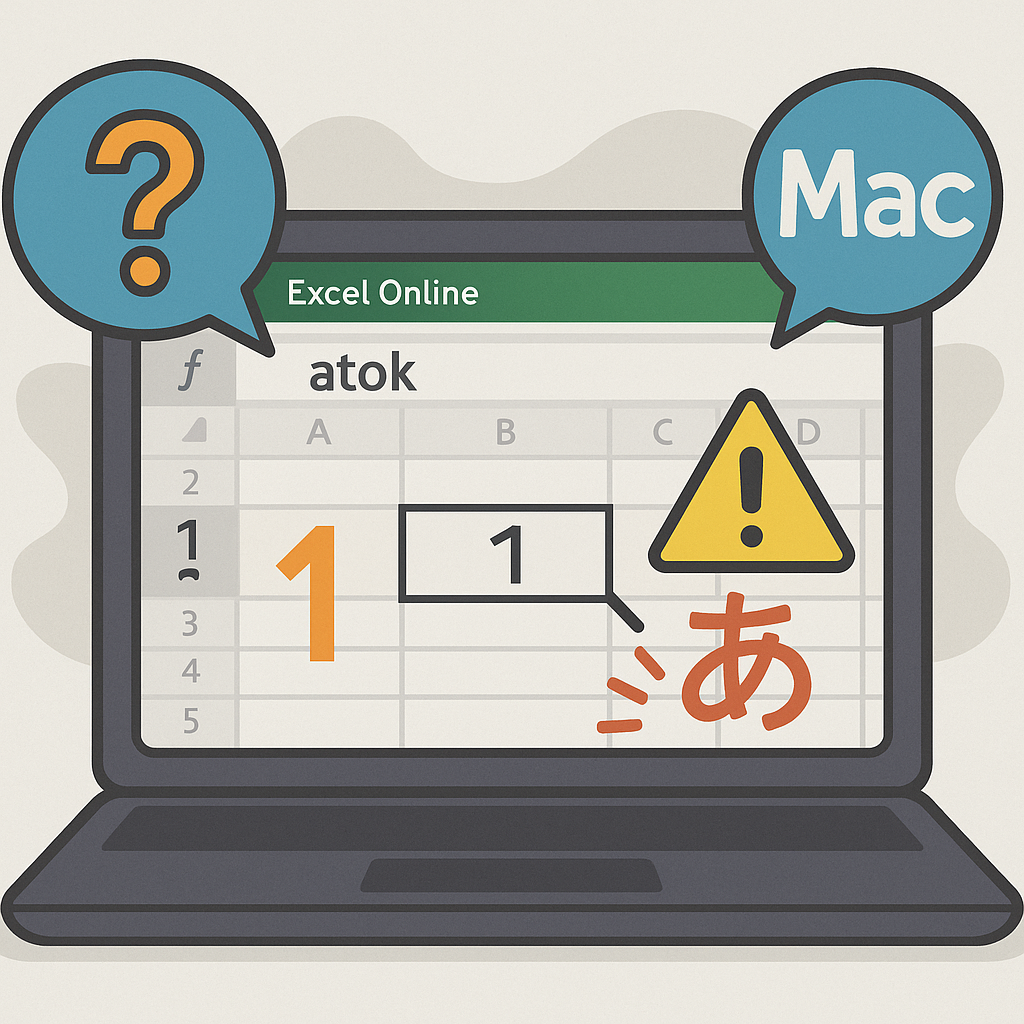 Excel Onlineで1文字目が消える！？