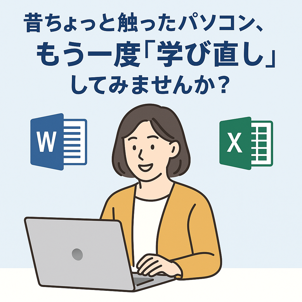 昔ちょっと触ったパソコン、もう一度「学び直し」してみませんか？