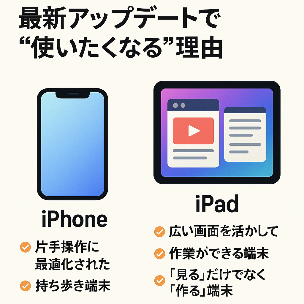 iPhoneとiPadの決定的な違い｜最新アップデートで“使いたくなる”理由