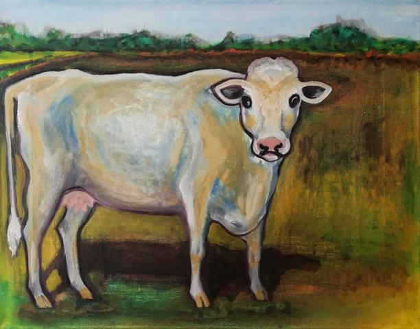 Sacred Cow, oil on canvas, 35 x 45 cm, 2017 