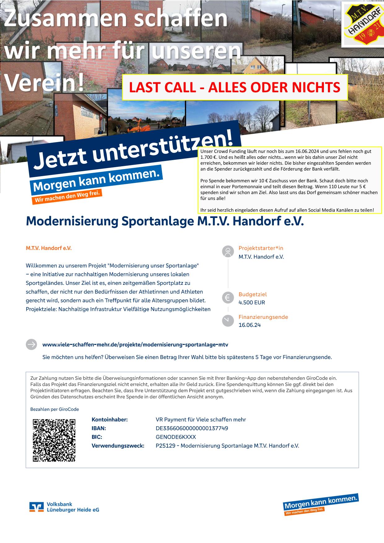 MTV Handorf Aktuelles MTV Handorf von 1921 e.V.