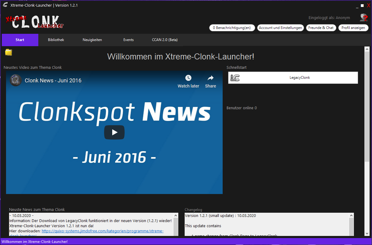 Die neue Startseite
