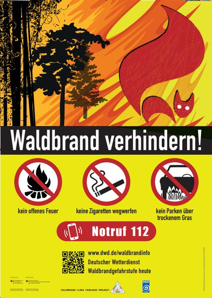 Warnung vor Wald- und Flächenbrandgefahr