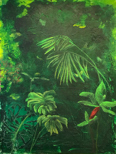 Dschungel   ...   Acryl auf Leinwand   ...   80 x 100 cm