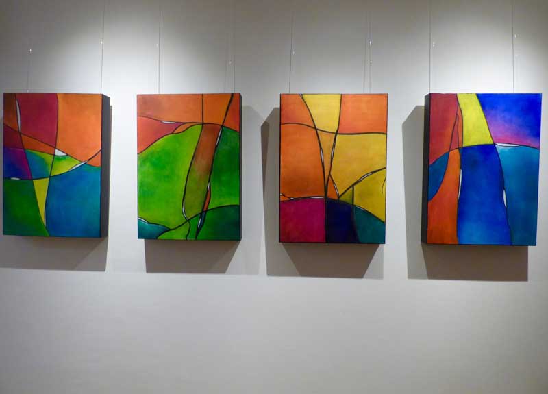 Acrylmalerei Mixed Media in Ausstellung
