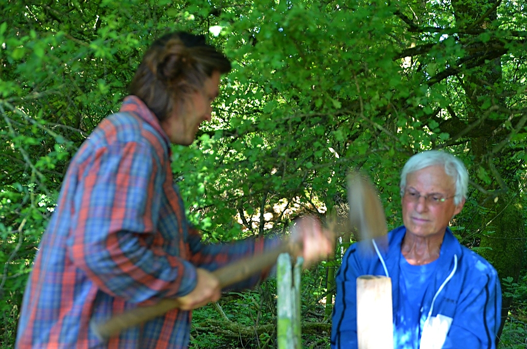 Leo schwingt den Hammer