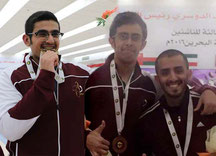 (L-R): Ghanim, Jassim, & Coach Mohd. Al-Shaabi