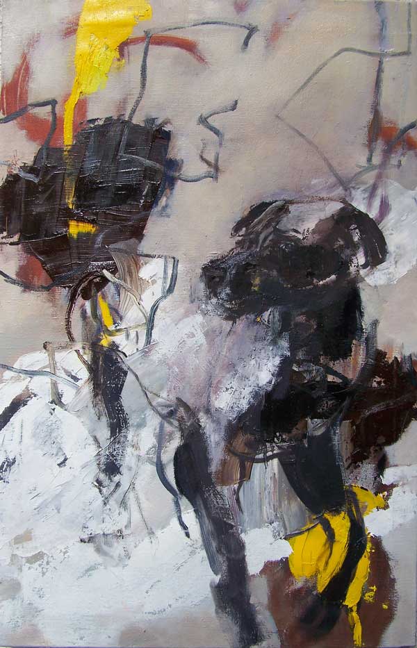 Dark Dog, Oil on canvas, 75 x 48cm, 2015